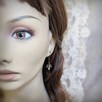 Handmade Maple Leaf Earrings with Vintage-Style Mixed Metal