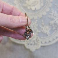 Handmade Maple Leaf Earrings with Vintage-Style Mixed Metal