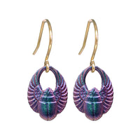 Iridescent Scarab Earrings