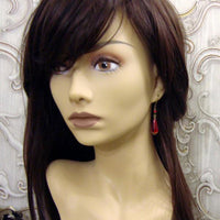 Romantic Red Victorian Teardrop Earrings