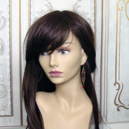 Victorian Vampire Earrings with Swarovski Crystals mannequin view