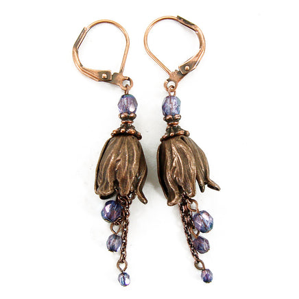 Tulip Dew Drop Earrings view 3