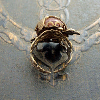 Victorian Dragonfly Filigree Statement Ring