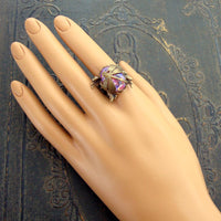 Victorian Dragonfly Filigree Statement Ring