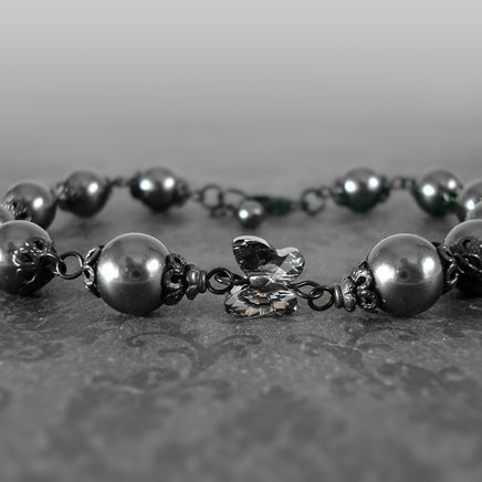 Black Metal Butterfly Bracelet