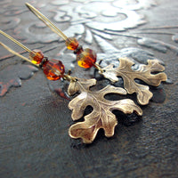 Mountain Oak Leaf Earrings view 2