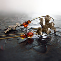 Mountain Oak Leaf Earrings view 3