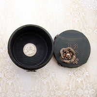 Romantic Floral Decoupage Wood Box size reference