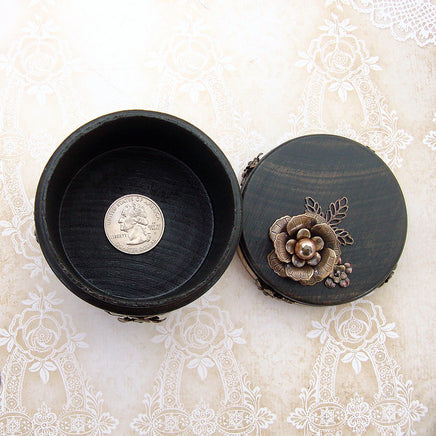 Romantic Floral Decoupage Wood Box size reference