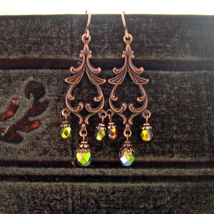 Woodland Copper Chandelier Earrings view 2