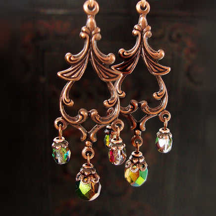 Woodland Copper Chandelier Earrings view 3