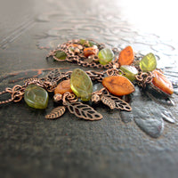 Olive Green and Rust Orange Woodland Bracelet view 3