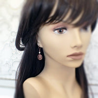 Copper Sand Dollar Dangle Earrings mannequin view