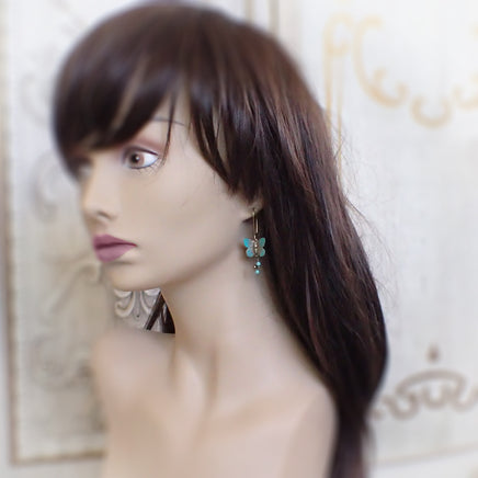 Verdigris Butterfly Earrings Costume Jewelry