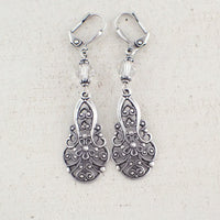 Silver filigree earrings
