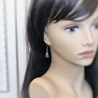 Luminous Green and Copper Teardrop Earrings mannequin view