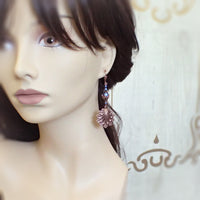 Fantasy Sea Shell Earrings with Swarovski Pearls