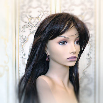 Heart Shaped Leaf and Flower Cluster Earrings