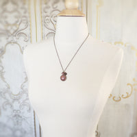 Dusty Rose Pink Floral Pendant Necklace