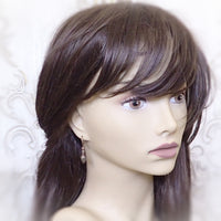 Rustic Green Copper Lever Back Earrings model view