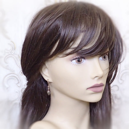 Rustic Green Copper Lever Back Earrings model view