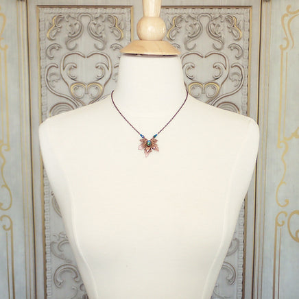 Copper Maple Leaf Necklace mannequin view