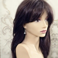 Antiqued Silver Tulip Flower Earrings view 3