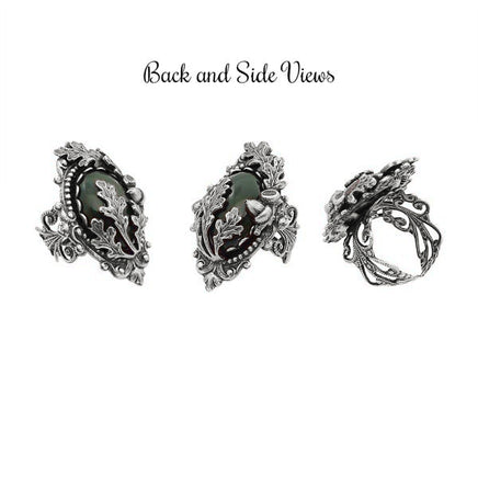 Woodland Oak Leaf and Acorn Ring alternate views