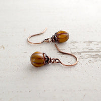Tiny Harvest Pumpkin Earrings