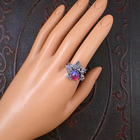 Dragon's Breath Glass Opal Cabochon Ring