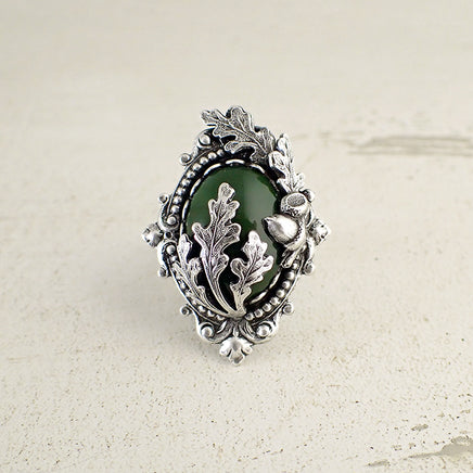 Woodland Oak Leaf and Acorn Ring