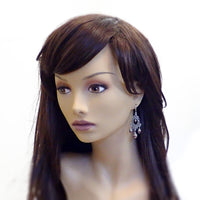 Blush Pink Victorian Style Crystal Chandelier Earrings with Antiqued Silver