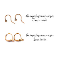 Dusty Seafoam and Copper Beaded Earrings