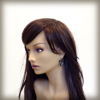 Gothic Lolita Crystal Heart and Bow Earrings