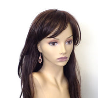 Dramatic Art Deco Earrings in Antiqued Copper