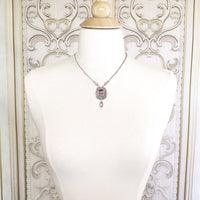 Antique Pink Crystal Victorian Necklace