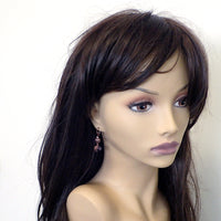 Antique Pink Crystal Heart Earrings