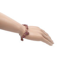 Heart Shaped Leaf and Flower Cluster Chain Bracelet