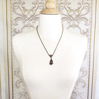 Iridescent Dark Color Shifting Flower Necklace