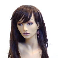 Neo Victorian Chandelier Flower Earrings with Purple Czech Glass Flower Beads