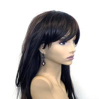 Gothic Lolita Black Brass Cabochon Earrings with Bows