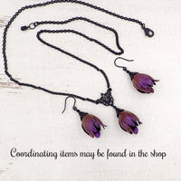 Iridescent Color Shifting Flower Necklace