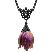 Iridescent Color Shifting Flower Necklace