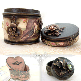 Decoupage Trinket Boxes and Jewelry Boxes