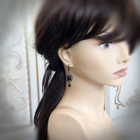 Victorian Mourning Cabochon Earrings