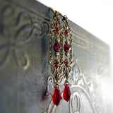 Victorian Vampire Earrings with Swarovski Crystals view 2
