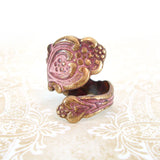 Antiqued Pink Victorian Spoon Ring view 3