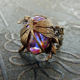 Victorian Dragonfly Filigree Statement Ring