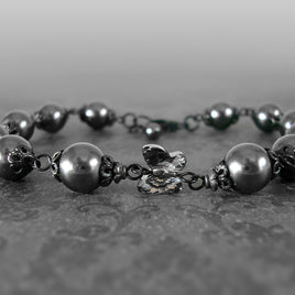 Black Metal Butterfly Bracelet