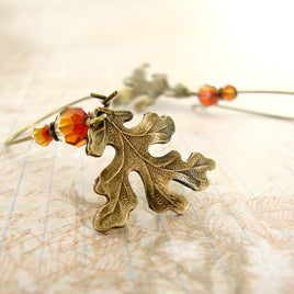 Mountain Oak Leaf Earrings